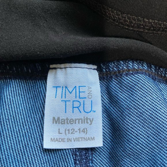 Blue Denim Slim Fit Jeggings  Maternity Time & Tru- NWOT! Large 12 - 14 - Picture 12 of 14